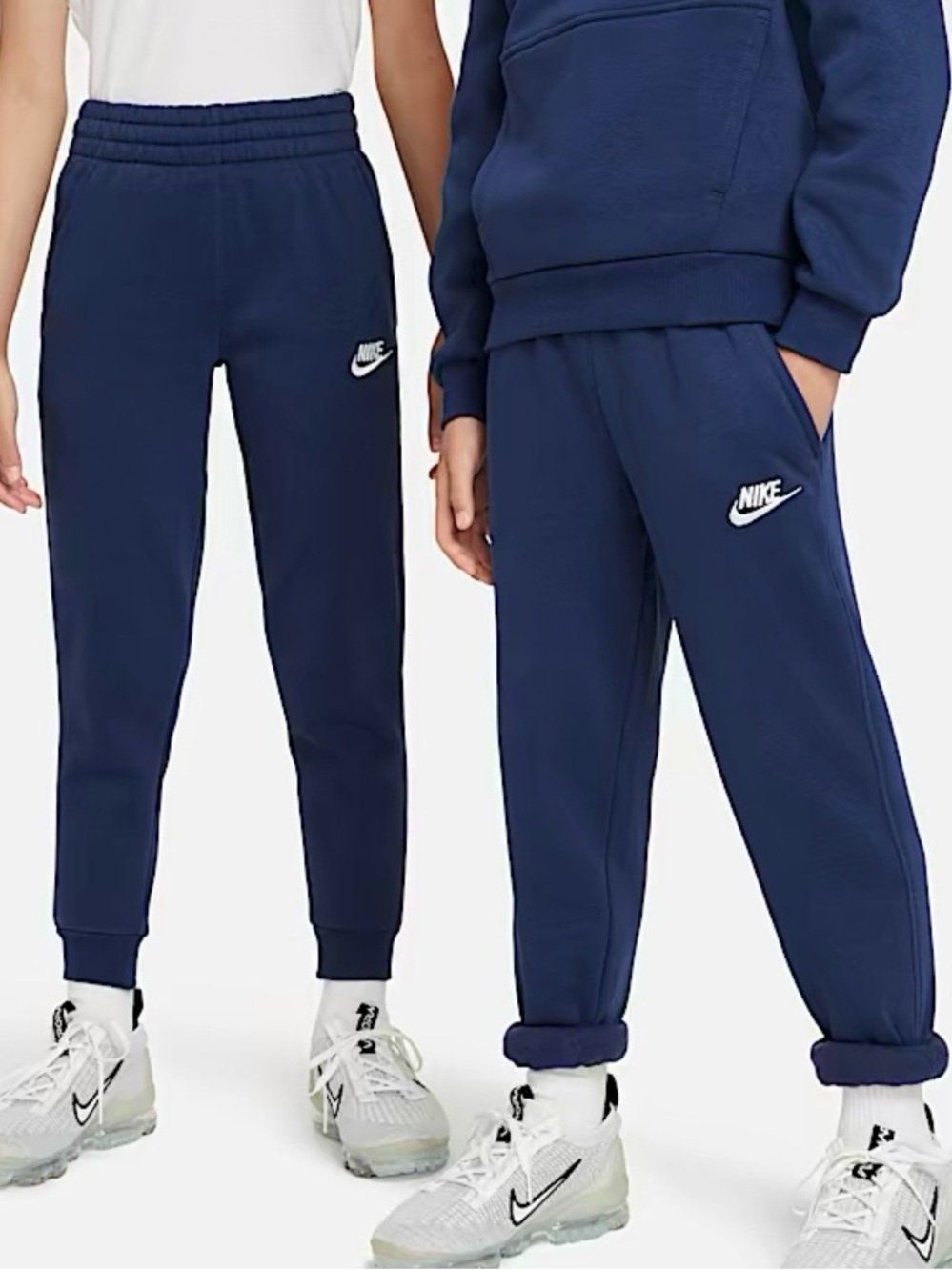 Nike Kids Navy Joggers with White Swoosh size Large